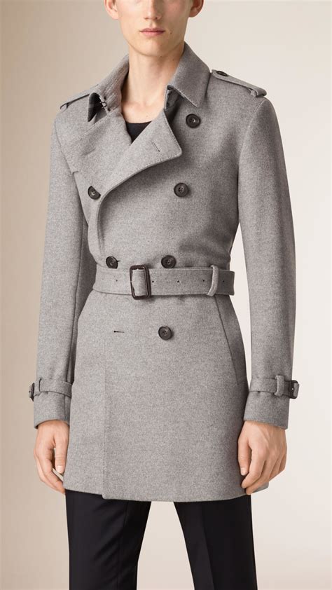 burberry wool trench winter coat|grey melange trench coat.